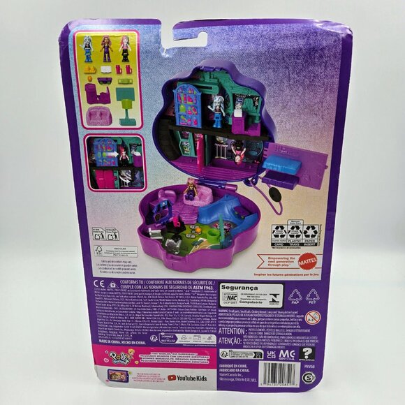 Polly Pocket Monster High Compact Playset BNIB 3 Micro Dolls Accessories Dracula - Picture 4 of 10